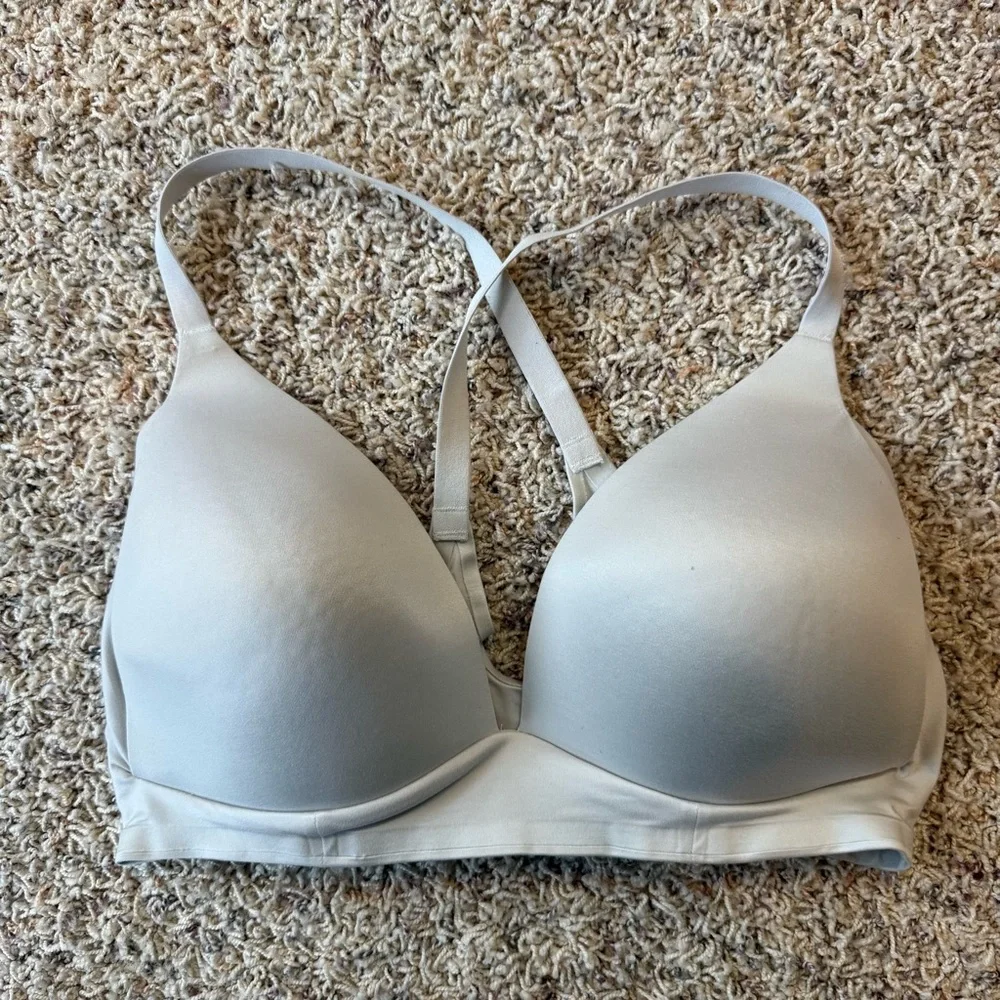 Aerie Sunnie Wireless Comfort Bra Size 34DD Platinum Silver - Picture 3 of 7